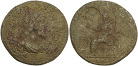 Greek Asia. Kings of Bosporos. Sauromates II (172-211). AE Double Denarius, 174-180. Obv. Diademed and draped bust right. Rev. Aphrodite seated left, ...