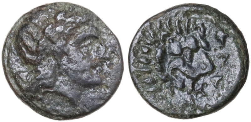 Greek Asia. Troas, Antandros. AE 11.5 mm, 4th-3rd century BC. Obv. Laureate head...