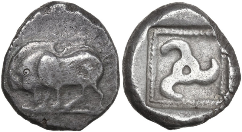 Greek Asia. Dynasts of Lycia. Uncertain dynast. AR Stater, 520-480 BC. Obv. Boar...