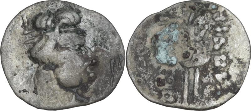 Kujula Kadphises (50-90 AD). AR Obol, 'Heraus' type, uncertain mint in Tajikista...