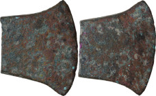 Aes Premonetale. Aes Formatum. Large fragment of an axe-shaped bronze ingot, c. 8th-4th century BC. 56x45 mm. Cf. Haeberlin pl. 3. 4-6. AE. 121.07 g. ...