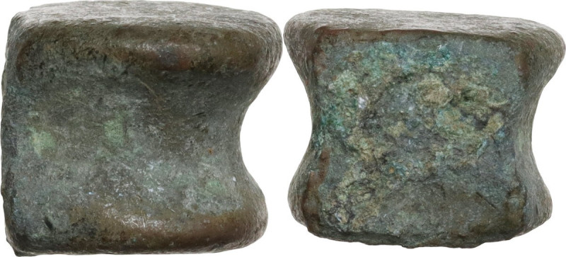 Aes Premonetale. AE cast halved knucklebone (Astragalus), 6th-4th century BC. Ha...