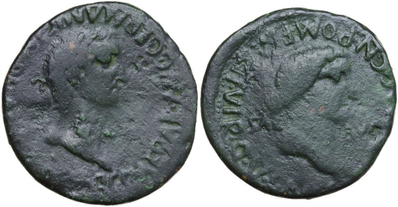 Caligula and Caesonia (39-41). AE As, Carthago Nova mint, Hispania. Obv. C. CAES...