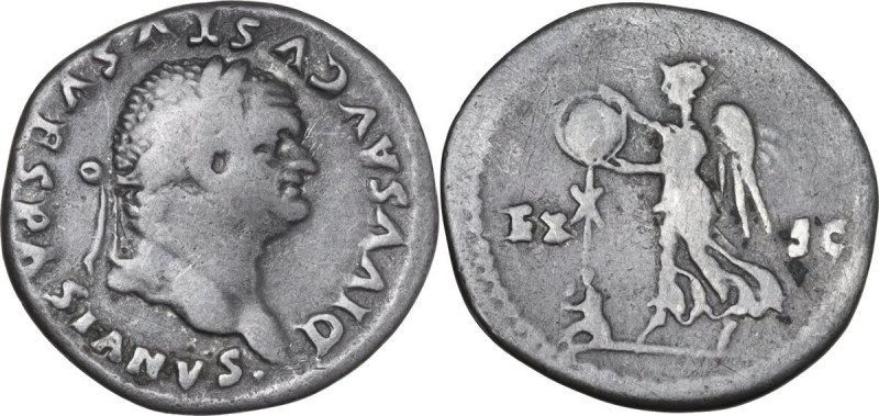 Divus Vespasian (died 79 AD). AR Denarius, Rome mint, struck under Titus 80-81. ...