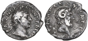 Trajan (98-117). AR Hemidrachm, Cyrenaica mint, 100 AD. Obv. ΑΥΤ ΚΑΙΣ ΝΕΡ ΤΡΑΙΑΝ ΣΕΒ ΓΕΡΜ. Laureate head right. Rev. ΔΗΜΑΡΧ ΕΞ ΥΠΑΤ Γ. Head of Zeus Am...