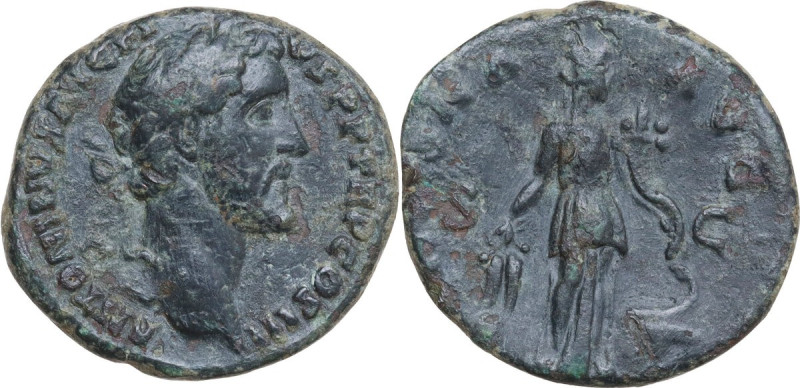 Antoninus Pius (138-161). AE As, Rome mint, 140-144. Obv. ANTONINVS AVG PIVS P P...