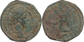 Commodus as Augustus with M. Aurelius (177-180). AE Dupondius, Rome mint, 179 AD. Obv. L AVREL COMMODVS AVG TR P IIII. Head of Commodus, radiate, righ...