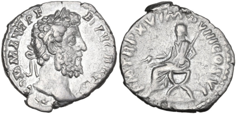 Commodus (177-193). AR Denarius, Rome mint, 190 AD. Obv. M COMM ANT P FEL AVG BR...