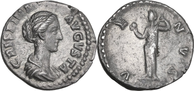 Crispina, wife of Commodus (died 183 AD). AR Denarius, Rome mint, 178-191. Obv. ...