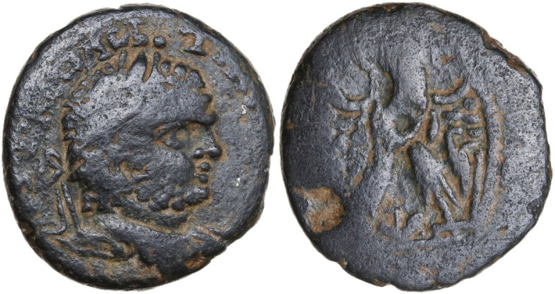 Caracalla (198-217). AE Tetradrachm, Aelia Capitolina (Jerusalem) mint. Obv. Lau...