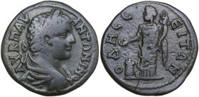 Caracalla (198-217). AE Pentassarion, Odessus mint (Moesia Inferior). Obv. AY K M AY ANTΩΝΙΝΟC. Laureate and draped bust right. Rev. ΟΔΗCC-ΕΙΤΩΝ. Odes...