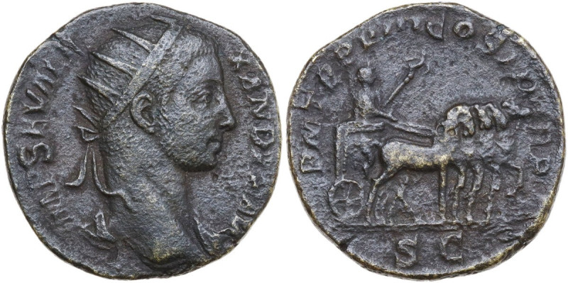 Severus Alexander (222-235). AE Dupondius, Rome mint, 229 AD. Obv. IMP SEV ALEXA...