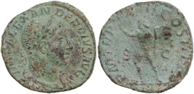 Severus Alexander (222-235). AE Sestertius, Rome mint, 234 AD. Obv. IMP ALEXANDER PIVS AVG. Bust of Severus Alexander, laureate, draped, cuirassed, ri...