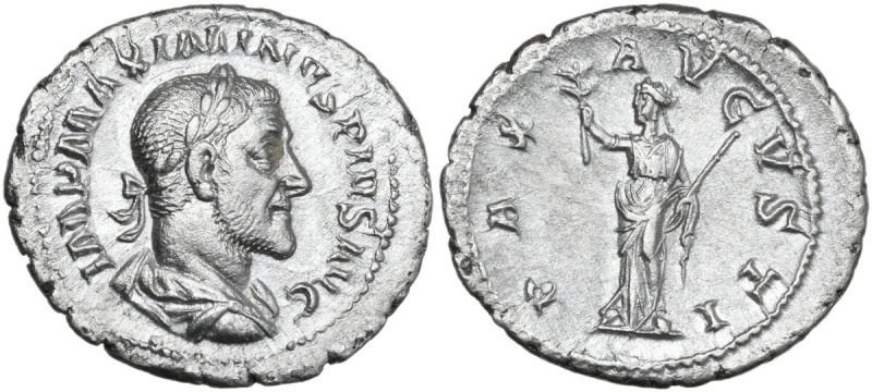 Maximinus I (235-238). AR Denarius, Rome mint, 235-236. Obv. IMP MAXIMINVS PIVS ...