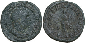 Balbinus (238 AD). AE Sestertius, 238 AD. Obv. IMP CAES D CAEL BALBINVS AVG. Laureate, draped and cuirassed bust right. Rev. PROVIDENTIA DEORVM SC. Pr...