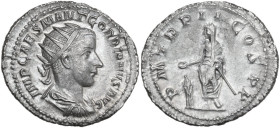 Gordian III (238-244). AR Antoninianus, Rome mint, 240 AD. Obv. IMP CAES M ANT GORDIANVS AVG. Bust of Gordian III, radiate, draped, cuirassed, right. ...