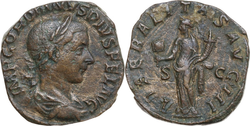 Gordian III (238-244). AE Sestertius, Rome mint, 240 AD. Obv. IMP GORDIANVS PIVS...
