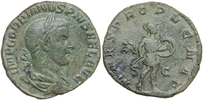 Gordian III (238-244). AE Sestertius, Rome mint, 244 AD. Obv. IMP GORDIANVS PIVS...