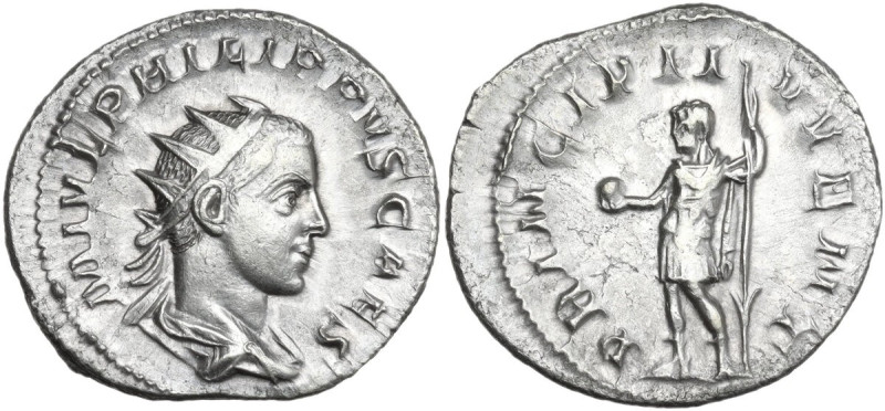 Philip II as Caesar (244-247). AR Antoninianus, 244-246 AD. Obv. M IVL PHILIPPVS...
