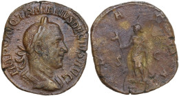 Trajan Decius (249-251). AE Sestertius, Rome mint, 249-251. Obv. IMP C M Q TRAIANVS DECIVS AVG. Laureate and cuirassed bust right. Rev. DACIA S C. Dac...