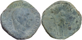 Trajan Decius (249-251). AE Sestertius, Rome mint, 249-251. Obv. IMP C M Q TRAIANVS DECIVS AVG. Laureate and cuirassed bust right. Rev. DACIA S C. Dac...