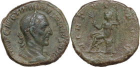 Trajan Decius (249-251). AE Sestertius, Rome mint, 249-251. Obv. IMP C M Q TRAIANVS DECIVS AVG. Bust of Trajan Decius, laureate, cuirassed, right. Rev...