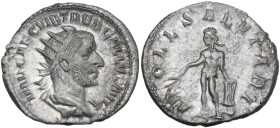 Trebonianus Gallus (251-253). AR Antoninianus, Rome mint, 251-253. Obv. IMP CAE C VIB TREB GALLVS AVG. Bust of Trebonianus Gallus, radiate, draped, cu...