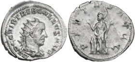 Trebonianus Gallus (251-253). AR Antoninianus, Mediolanum mint, 251-253. Obv. IMP C C VIB TREB GALLVS AVG. Bust of Trebonianus Gallus, radiate, draped...
