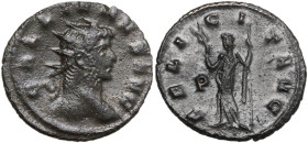 Gallienus (253-268). BI Antoninianus, Rome mint, 260-268. Obv. GALLIENVS AVG. Head of Gallienus, radiate, right. Rev. FELICIT AVG. Felicitas, draped, ...