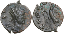 Divus Claudius II Gothicus (died AD 270). AE Antoninianus, Rome mint, 270 AD. Obv. DIVO CLAVDIO. Head of Claudius Gothicus, radiate, right. Rev. CONSE...