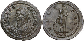 Probus (276-282). AE Antoninianus, Rome mint, 276-282. Obv. IMP PROBVS AVG. Bust of Probus, radiate, wearing imperial mantle, left, holding sceptre su...