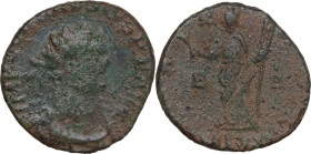Carausius (287-293). BI Antoninianus. Londinium mint. Obv. IMP CARAUSIUS PF AVG. Radiate, draped and cuirassed bust right. Rev. PAX AVGVSTI. Pax stand...