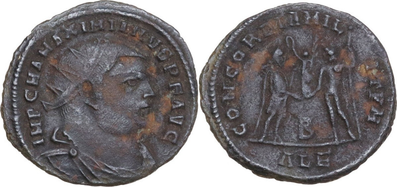 Maximian (286-310). AE 25.5 mm, Alexandria mint, 296-297. Obv. IMP C M A MAXIMIA...