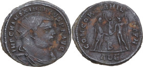 Maximian (286-310). AE 25.5 mm, Alexandria mint, 296-297. Obv. IMP C M A MAXIMIANVS P F AVG. Bust of Maximian, radiate, draped, cuirassed, right. Rev....
