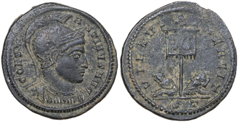 Constantine I (307-337). AE 19 mm, Ticinum mint, 319-320. Obv. CONST-ANTINVS AVG...