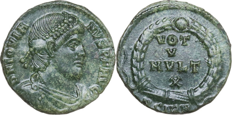 Jovian (363-364). AE 18.5mm., Sirmium mint, 363-364. Obv. D N IOVIA-NVS P F AVG....