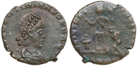 Valentinian II (375-392). AE 12mm, Nicomedia mint, 388-392. Obv. D N VALENTINIANVS P F AVG. Bust of Valentinian II, pearl-diademed, draped and cuirass...