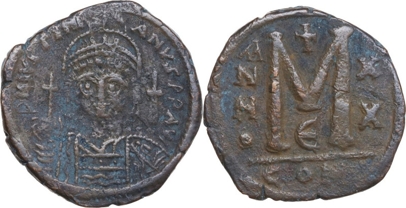 Justinian I (527-565). AE Follis, Constantinople mint. Dated RY 20 (546-547). Ob...