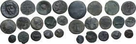 Greek Italy. Multiple lot of fourteen (14) AE coins from Sicily, noted: Mytistraton, Ameselon, Panormos, Selinous, Tindaris, Akragas, Segesta, Salapia...