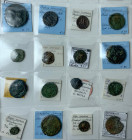 Roman Republic. Multiple lot of sixteen (16) AE Roman Republican coins. Each coin is accompanied by its identification tag.