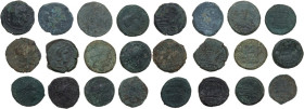 Roman Republic. Multiple lot of twelve (12) unclassified bronze coins.