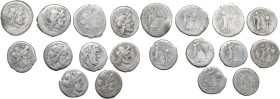 Roman Republic. Multiple lot of ten (10) AR Victoriati. AR.