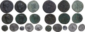 Roman Republic and Empire. Multiple lot of eleven (11) unclassified silver and bronze Roman republican and imperial coins.