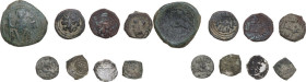 Middle Ages. Multiple lot of eight (8) unclassified AE and AR coins from Medieval Sicily.