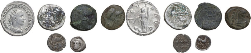 Miscellanea. Lot of six (6) coins; including four (4) AR denominations of Phiste...