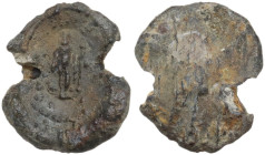 The Roman Empire. PB Seal, 2nd-1st century BC. D/ Zeus standing right, head left, holding thunderbolt and sceptre; to feet, Eagle. R/ Blank. PB. 1.19 ...