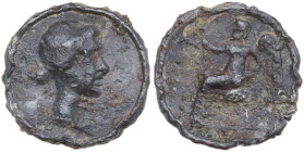 The Roman Empire. PB Tessera , 1st century BC-1st century AD. D/ Female head right. R/ Victory seated left, holding wreath. PB. 1.19 g. 13.00 mm. VF/A...