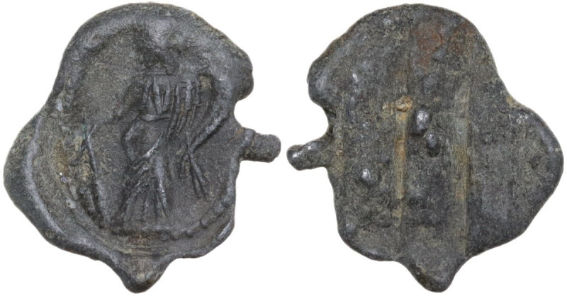 The Roman Empire. PB Seal, 1sts century BC-1st century AD. D/ Fortuna standing l...