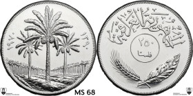 Iraq. Republic (1958- ). NI 250 fils 1390 (1970) 12 Years of Land Reform. KM 130. NI. 14.89 g. 32.00 mm. Encapsulated by Classical Coin Grading PF 68.