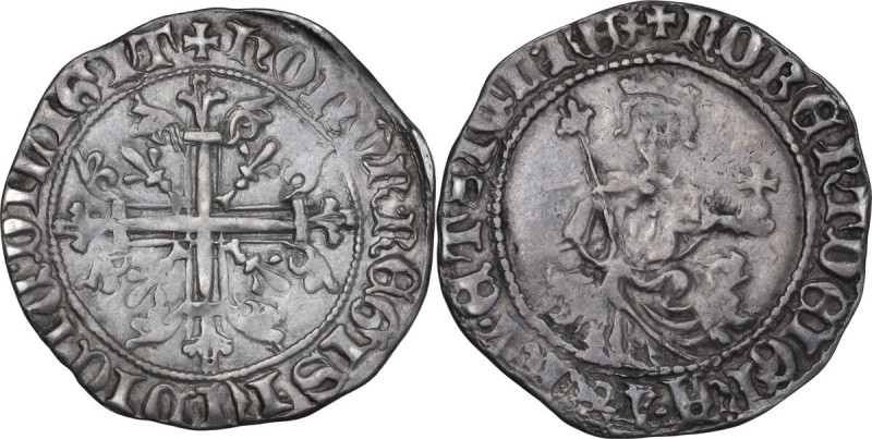 Italy. Roberto d'Angiò (1309-1343). AR Gigliato, Napoli mint. P/R 1a; MIR (Napol...